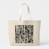 Elegant Schattige Eenvoudig Zwart & Grijs Grote Tote Bag (Achterkant)