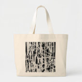 Elegant Schattige Eenvoudig Zwart & Grijs Grote Tote Bag (Voorkant)