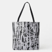 Elegant Schattige Eenvoudig Zwart & Grijs Tote Bag (Voorkant)