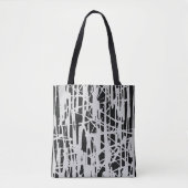 Elegant Schattige Eenvoudig Zwart & Grijs Tote Bag (Voorkant)