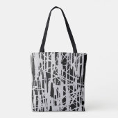 Elegant Schattige Eenvoudig Zwart & Grijs Tote Bag (Achterkant)