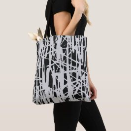 Elegant Schattige Eenvoudig Zwart & Grijs Tote Bag