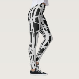 Elegant Schattige Eenvoudig Zwart & Wit Leggings