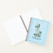 Elegant schattige floreaster bunny illustratie notitieboek (Binnen)