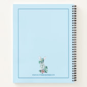 Elegant schattige floreaster bunny illustratie notitieboek (Achterkant)