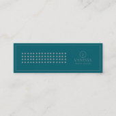 Elegant Schattige Groen Modern Monogram Custom Mini Visitekaartje (Voorkant)