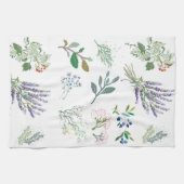 Elegant schattige groenbladeren en plant wit theedoek (Horizontaal)