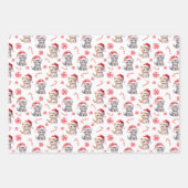 Elegant Schattige Kat Sweet Snoep Christmas Inpakpapier Vel (Voorkant)