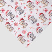 Elegant Schattige Kat Sweet Snoep Christmas Tissuepapier (Detail)