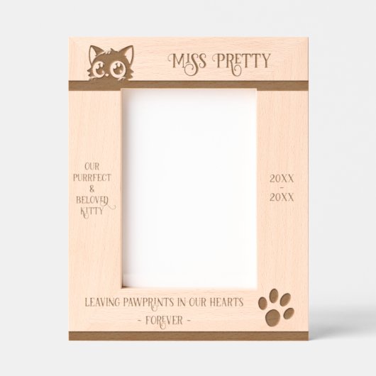 Elegant Schattige kattenmonument Gegraveerde Lijstjes (Voorkant)