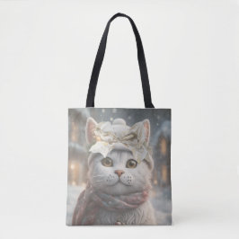 Elegant Schattige Kerst Kat Liefhebber Gift Tote Bag