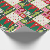 Elegant Schattige Kleurrijke Kerst Elements Gift Cadeaupapier (Hoek)