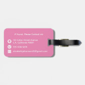 Elegant Schattige Kleurrijke Waterverf Bloemen Mon Bagagelabel (Achterkant horizontaal)