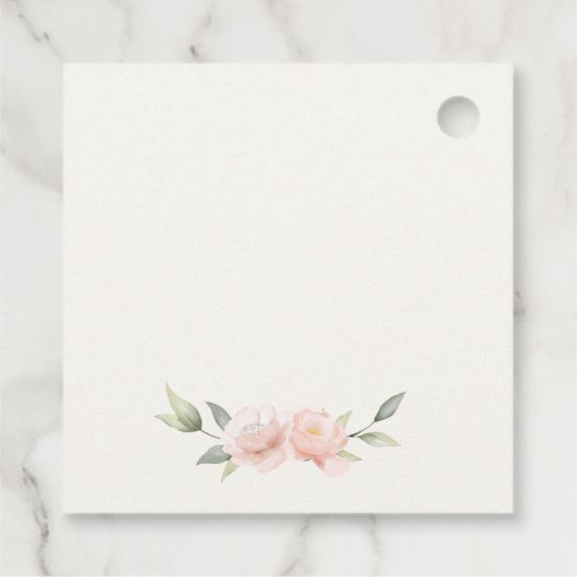 Elegant Schattige konijn in bloemenkast Kids Verja Bedankjes Labels (Achterkant)