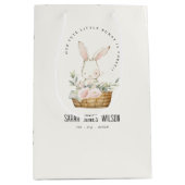 Elegant Schattige konijn in bloemenkast Kids Verja Medium Cadeauzakje (Voorkant)