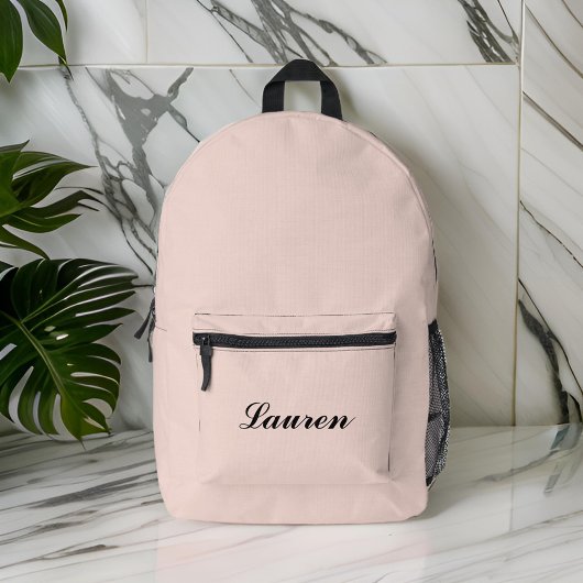 Elegant Schattige minimalistisch zwart script | Pl Bedrukte Rugzak