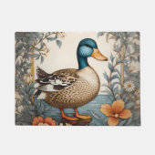 Elegant Schattige Plump Duck Bloemen Deurmat (Voorkant)