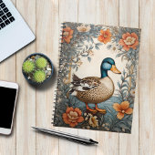 Elegant Schattige Plump Duck  Bloemen Notitieboek