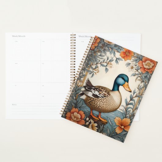 Elegant Schattige Plump Duck Bloemen Planner (Display)