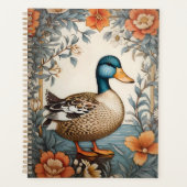 Elegant Schattige Plump Duck Bloemen Planner (Voorkant)