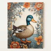 Elegant Schattige Plump Duck  Bloemen Planner (Achterkant)