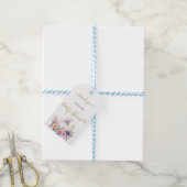 Elegant Schattige pompoen bloemenBaby shower Cadeaulabel (Met Touw)