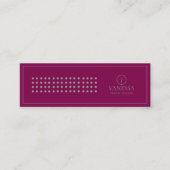 Elegant Schattige Rood Modern Monogram Custom Mini Visitekaartje (Voorkant)