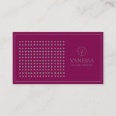 Elegant Schattige Rood Modern Monogram Custom Visitekaartje (Voorkant)