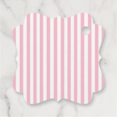 Elegant Schattige Roze Bow Meisje Baby shower Dank Bedankjes Labels (Achterkant)