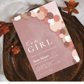 Elegant Schattige Roze Meisje Baby shower Kaart