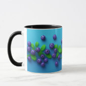 Elegant Schattige Sweet Blueberry Fruit Pattern Mok (Links)