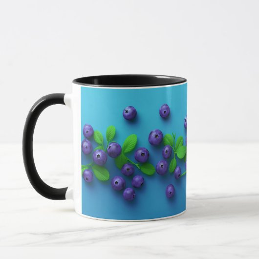 Elegant Schattige Sweet Blueberry Fruit Pattern Mok (Links)
