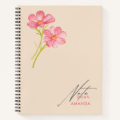 Elegant Schattige trendy bloemen Notitieboek (Voorkant)