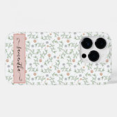 Elegant Schattige wit gebladerte verlaat parels op Case-Mate iPhone Case (Achterkant (horizontaal))