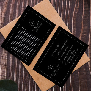 Elegant Schattige Zwart Modern Monogram Custom Visitekaartje