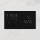 Elegant Schattige Zwart Modern Monogram Custom Visitekaartje (Voorkant)