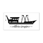 Elegant scheeps aangepaste ex libris  zelfinktende stempel (Design)