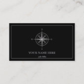 Elegant scheepskompas  visitekaartje (Voorkant)