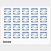 Elegant scheepskoord trouwtop favoriet vierkante sticker (Vel)