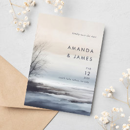 Elegant Schilderachtig Abstract Landschap Winter B Save The Date