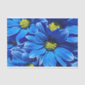 Elegant schilderblauw bloemweefselpapier tissuepapier (Voorkant)