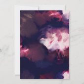 Elegant Schilderen Moderne Borstel Lijn Bruiloft Kaart (Achterkant)