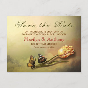 Elegant schilderij Save the date briefkaarten