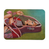 Elegant schilderij van een vrouw magneet (Horizontaal)