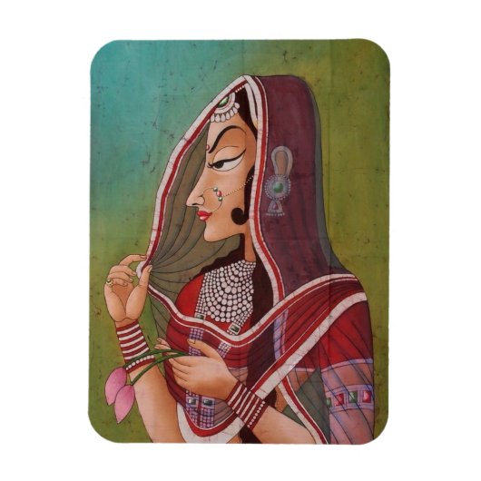 Elegant schilderij van een vrouw magneet (Verticaal)