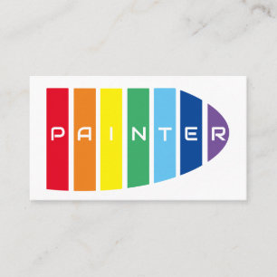 Elegant schilders regenboog gekleurde strepen visitekaartje