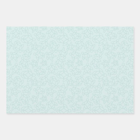 Elegant schildpad patroon verjaardagsfeestje inpakpapier vel (Voorkant 3)