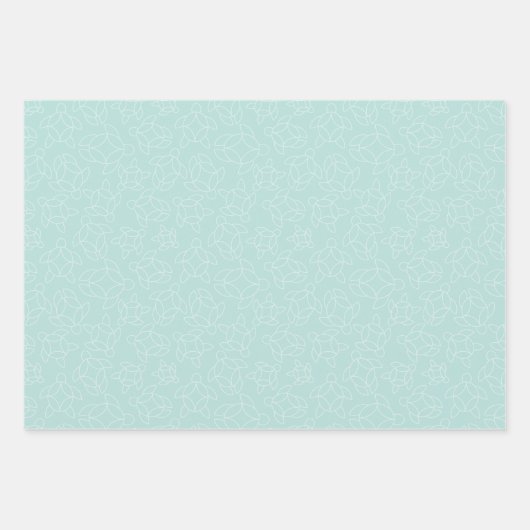 Elegant schildpad patroon verjaardagsfeestje inpakpapier vel (Voorkant)