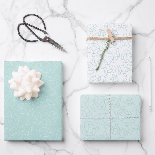 Elegant schildpad patroon verjaardagsfeestje inpakpapier vel (Voorkant)