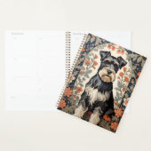 Elegant Schnauzer William Morris Inspired Floral Planner (Display)